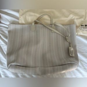 Brand new white Coach Tote